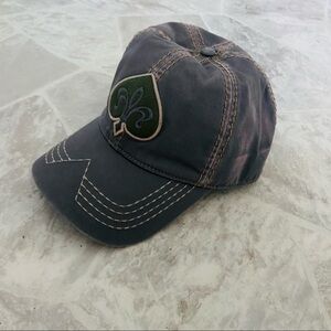 NWOT CJ gray embroidered cards spade baseball poker cap hat